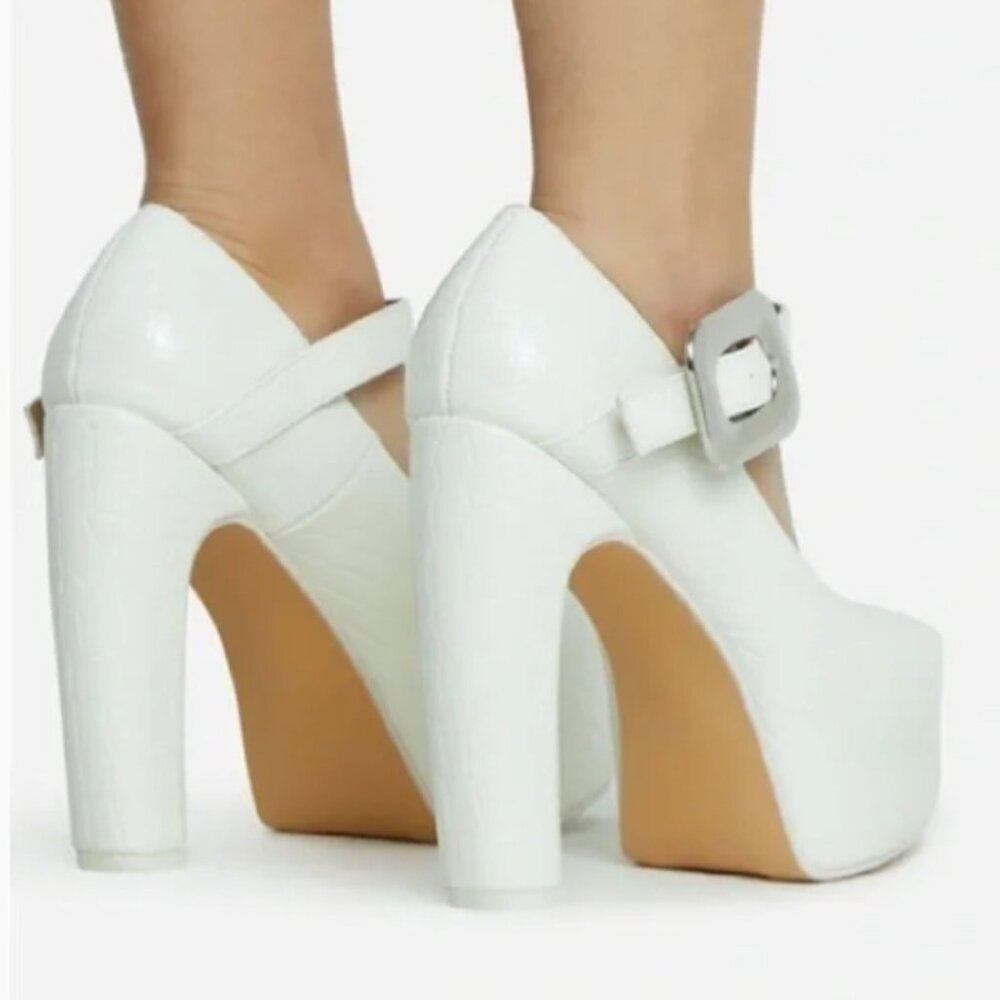 Ego Square Toe Platform Heels - image 5